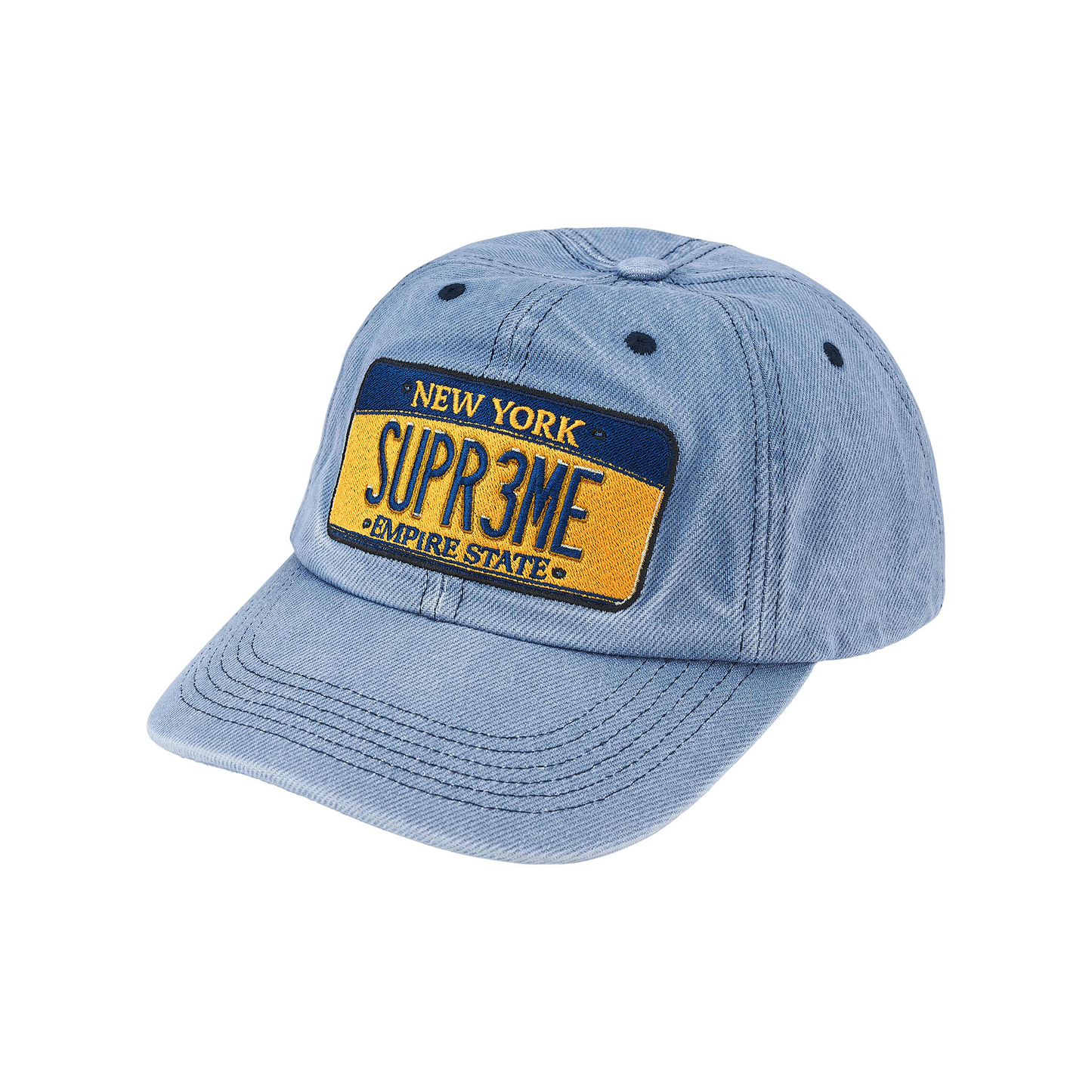 Supreme License Plate 6-Panel Cap Denim (SS25)