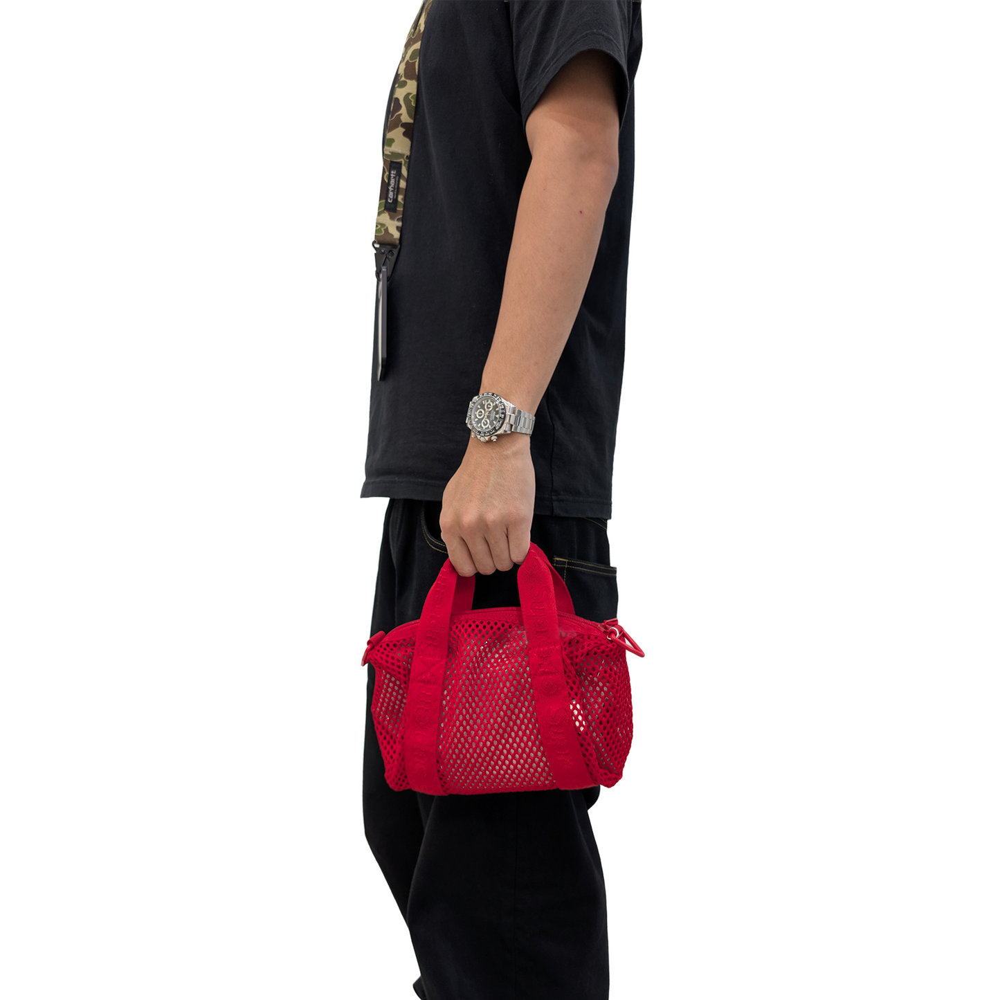 Supreme Mesh Mini Duffle Bag Red (SS25)