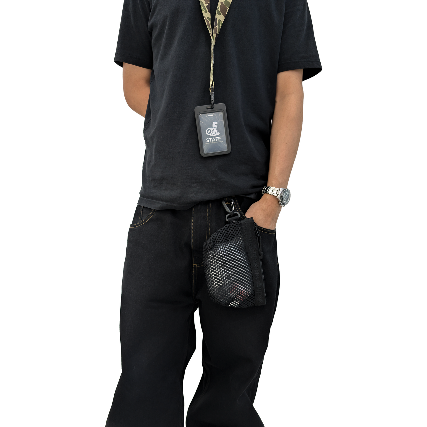 Supreme Mesh Mini Pouch Bag Black (SS25)