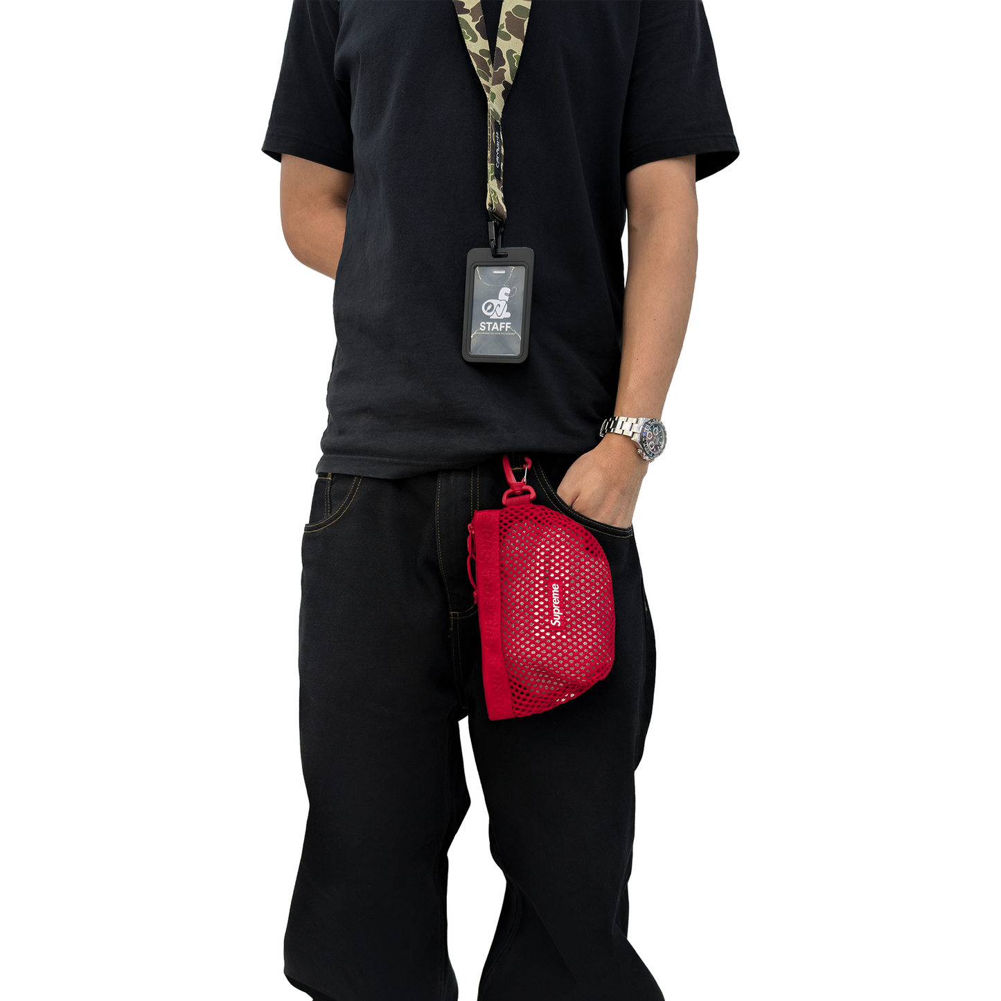 Supreme Mesh Mini Pouch Bag Red (SS25)