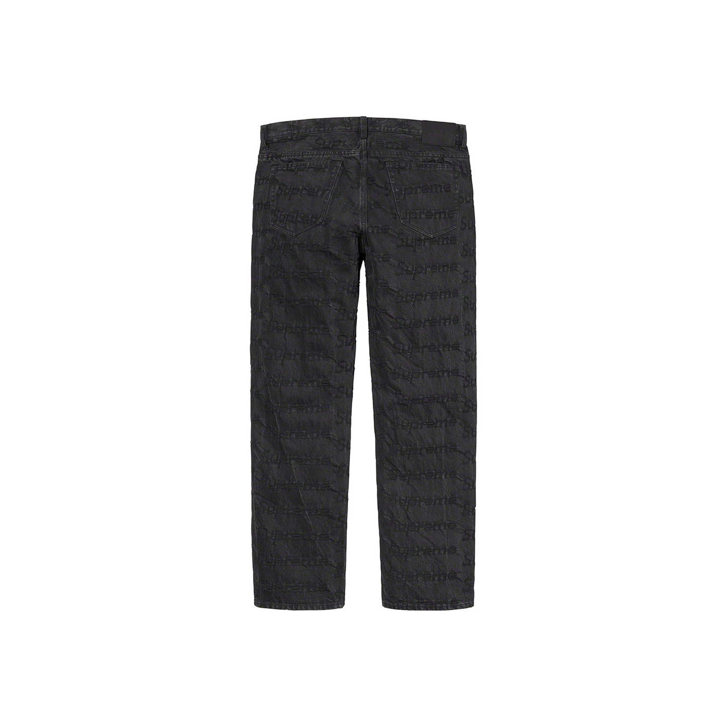 Supreme Pant Frayed Logos Regular Jean Black (SS21)