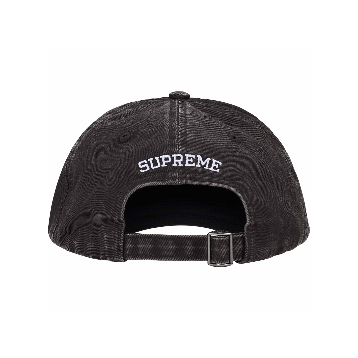 Supreme Pigment Coated S Logo 6-Panel Cap Black (SS25)