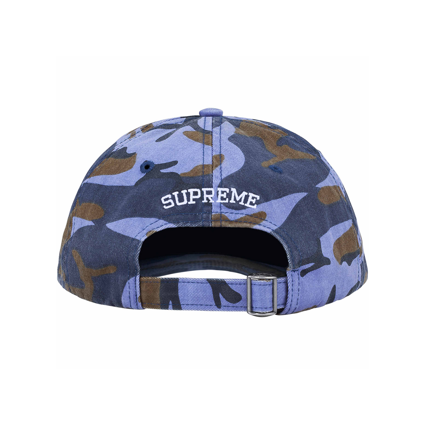 Supreme Pigment Coated S Logo 6-Panel Cap Blue Camo (SS25)