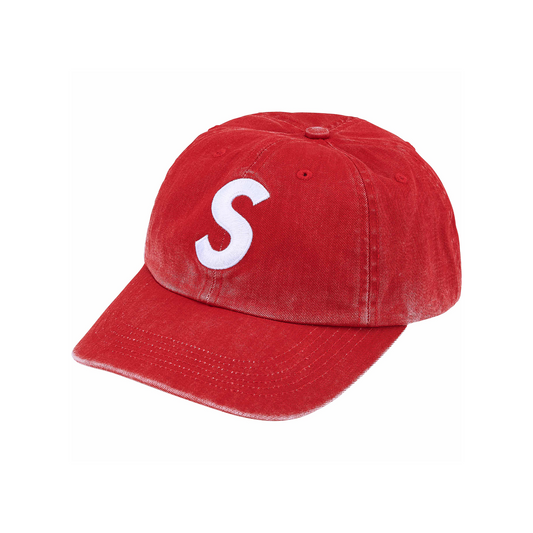 Supreme Pigment Coated S Logo 6-Panel Cap Red (SS25)