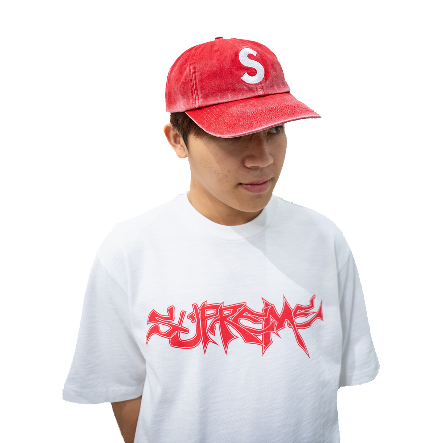 Supreme Pigment Coated S Logo 6-Panel Cap Red (SS25)