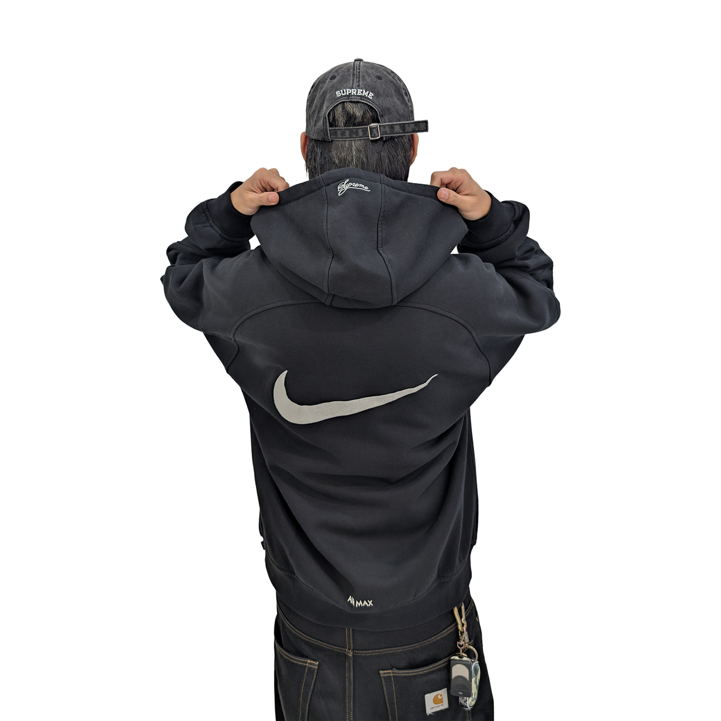 Supreme Pigment Dyed 6-Panel Cap Black (SS25)