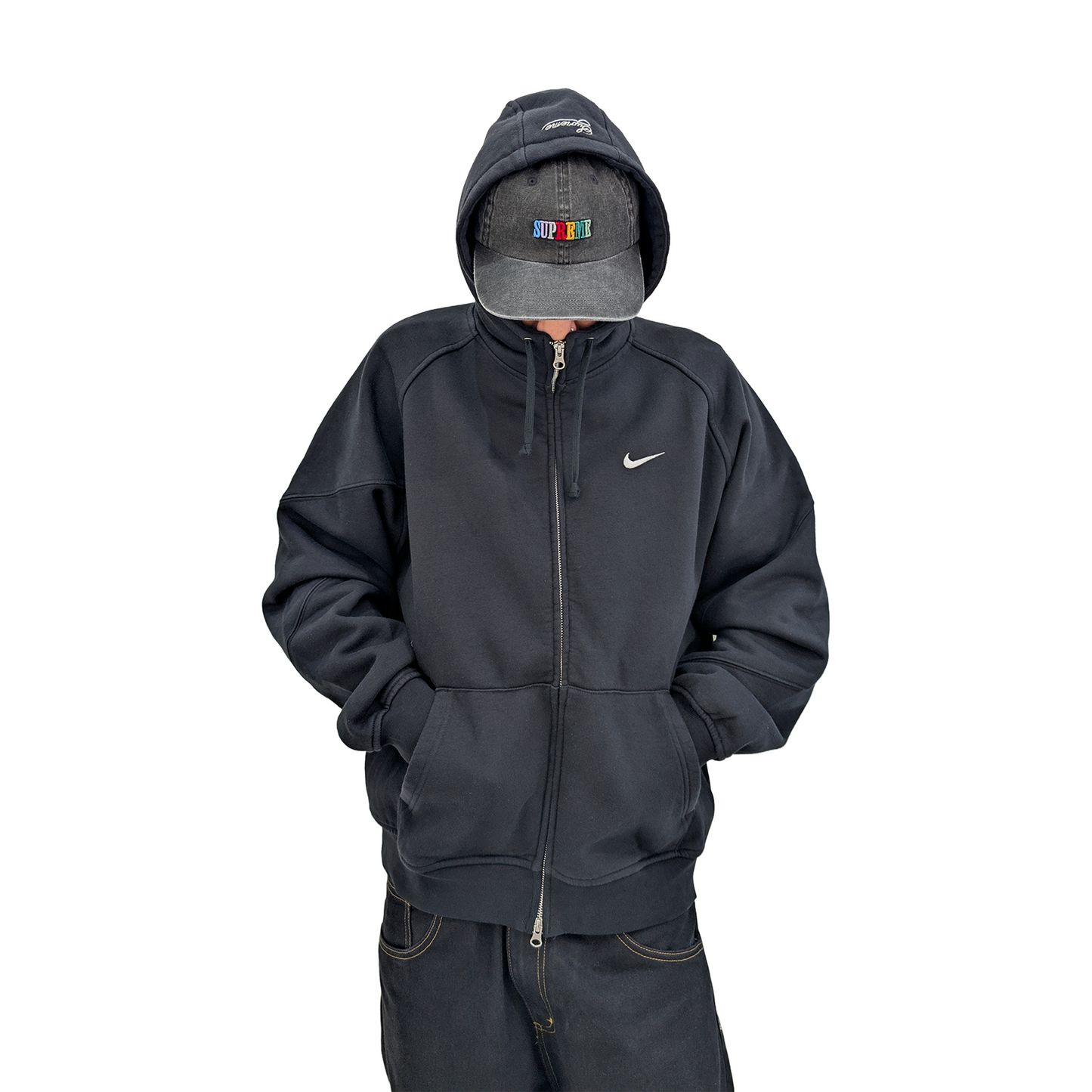 Supreme Pigment Dyed 6-Panel Cap Black (SS25)