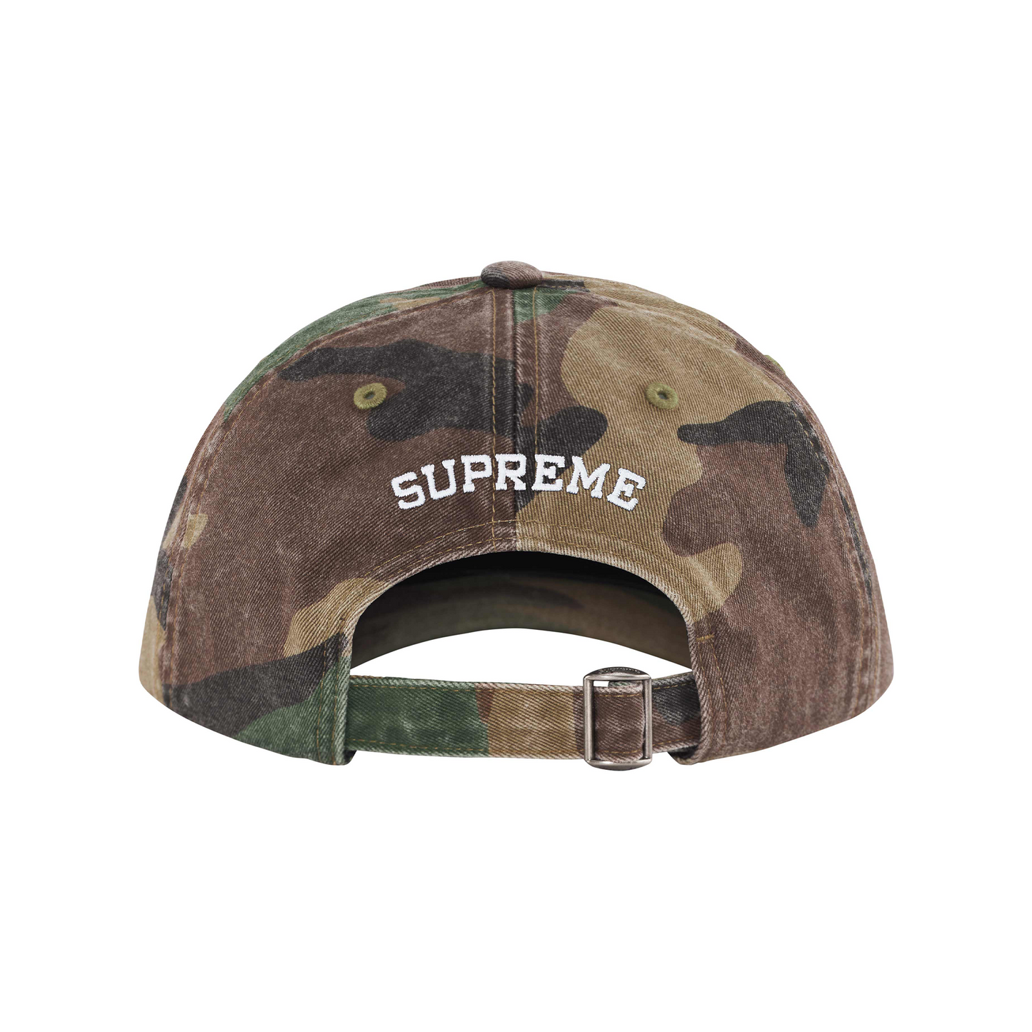 Supreme Pigment Dyed 6-Panel Cap Woodland Camo (SS25)