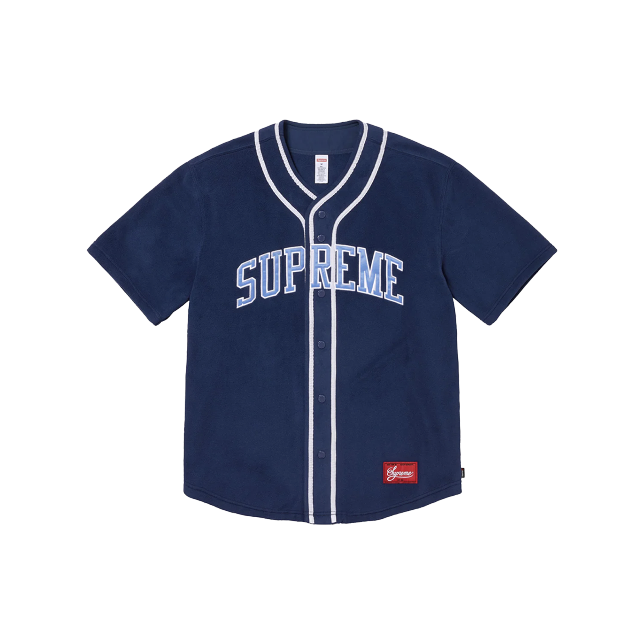 Supreme Polartec Baseball Jersey Navy FW24 STEALPLUG KL