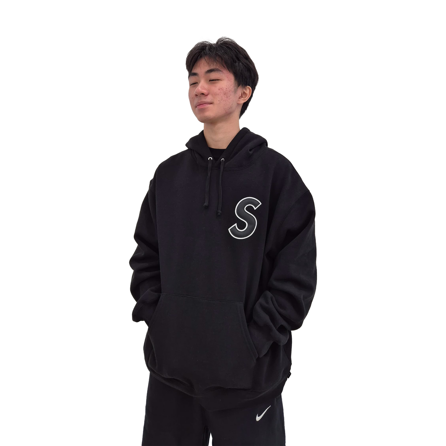 Supreme S Logo Hoodie Black (SS25)