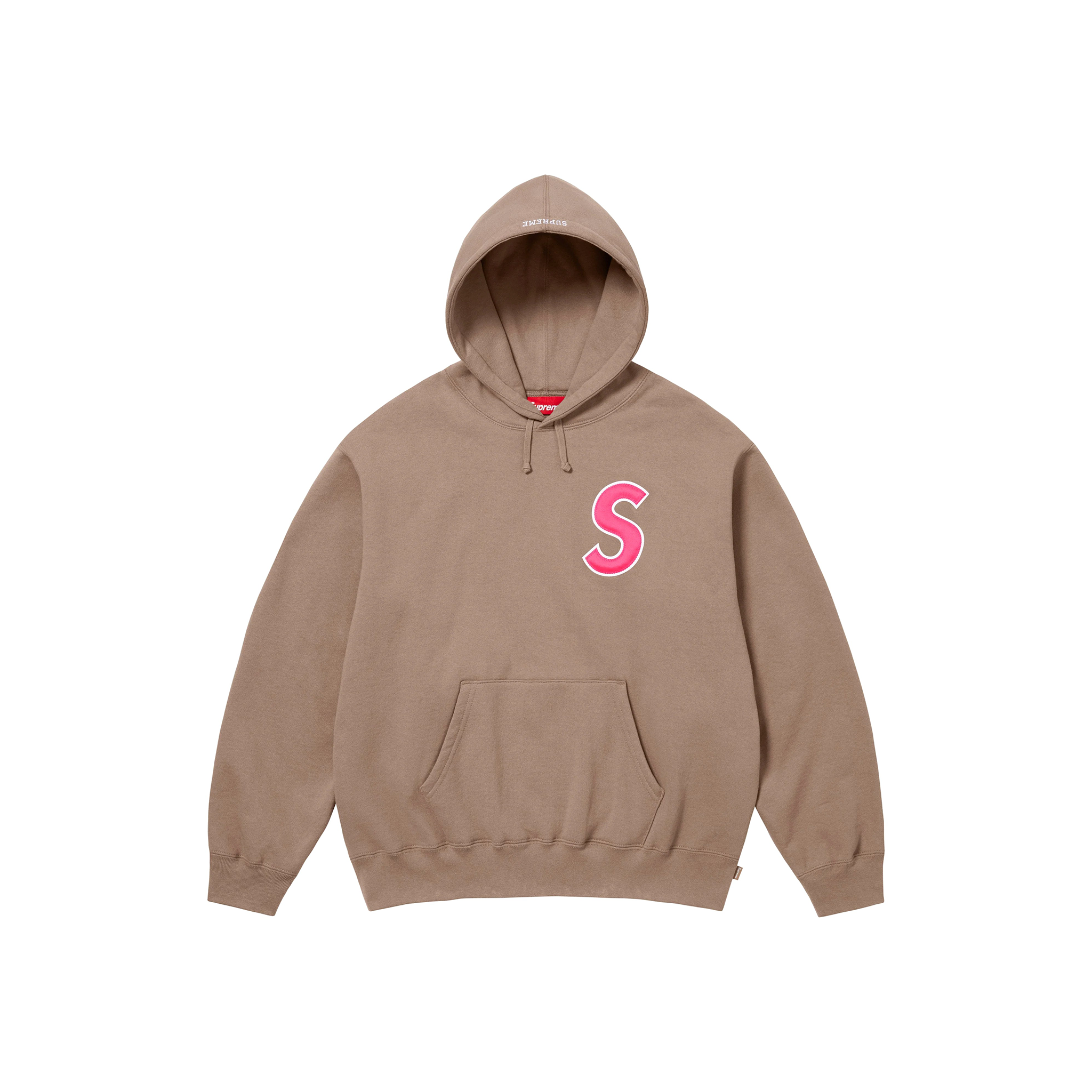 Supreme S Logo Hoodie Dusty Brown (SS25) – STEALPLUG KL