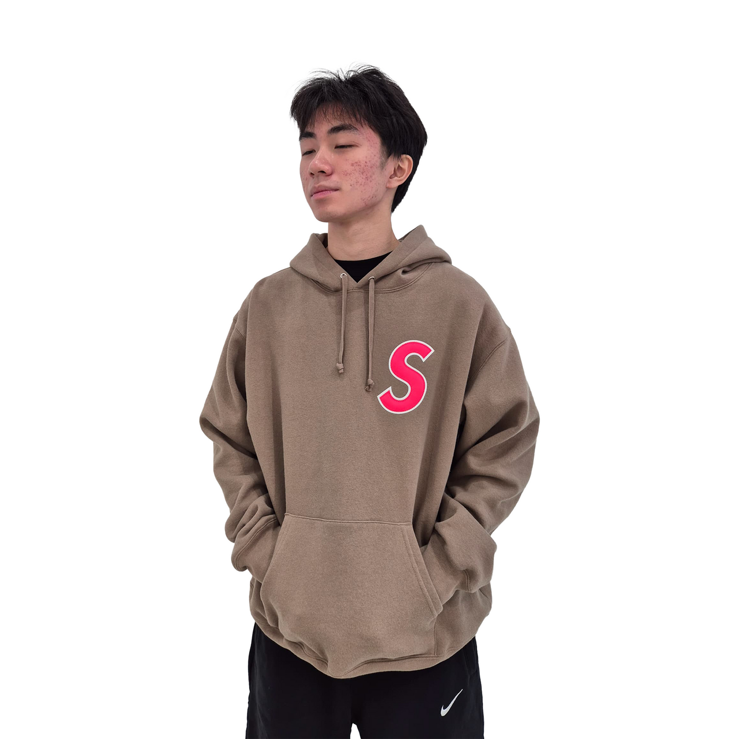 Supreme S Logo Hoodie Dusty Brown (SS25)