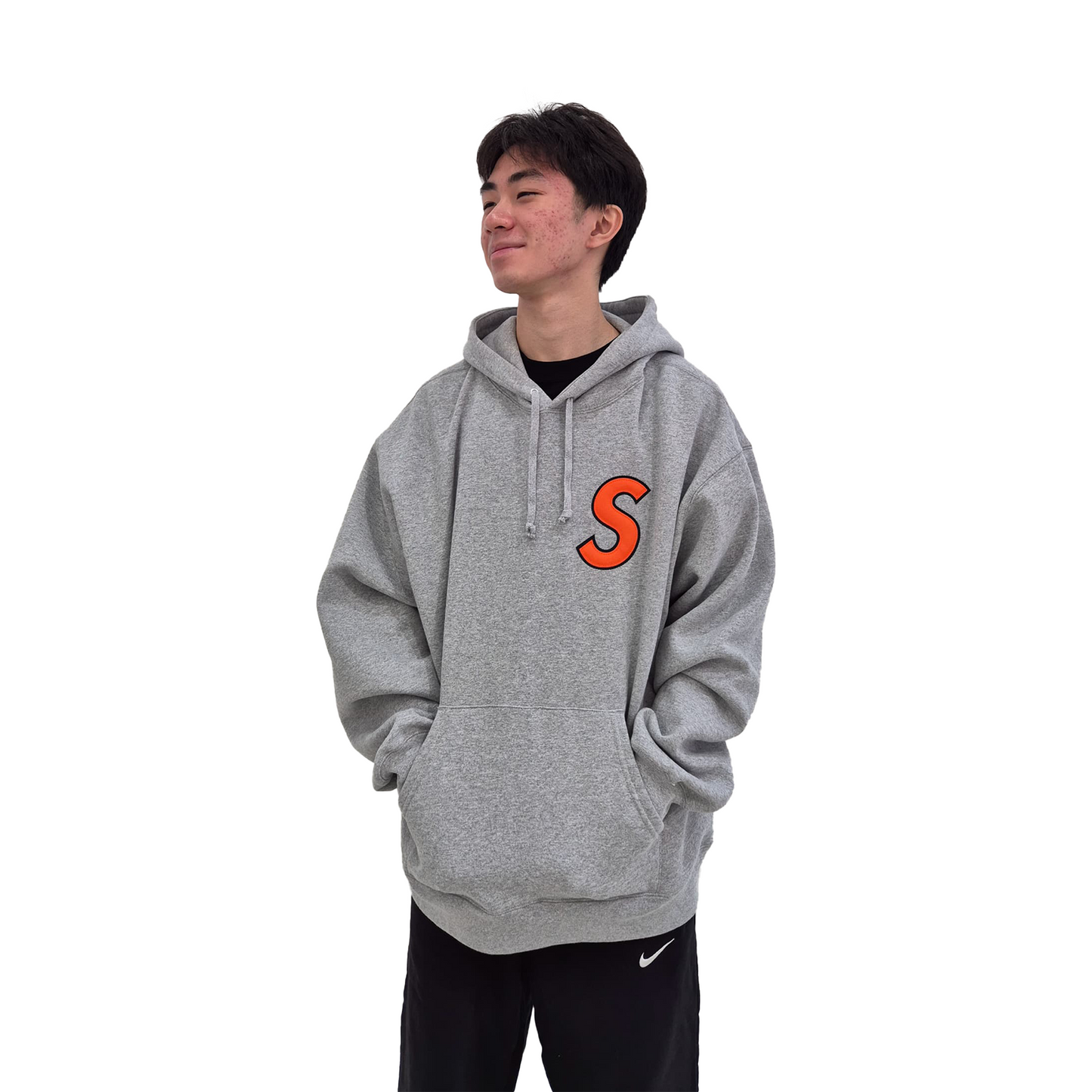 Supreme S Logo Hoodie Heather Grey (SS25)