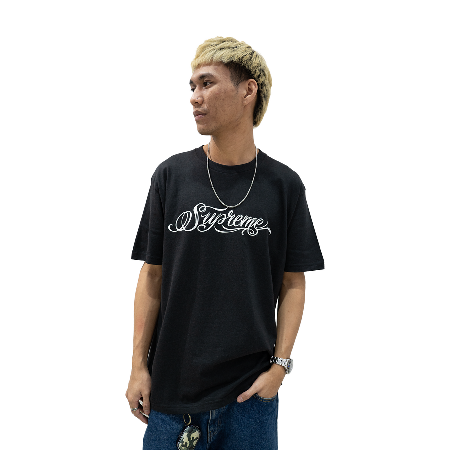 Supreme Script Tee Black (FW24)