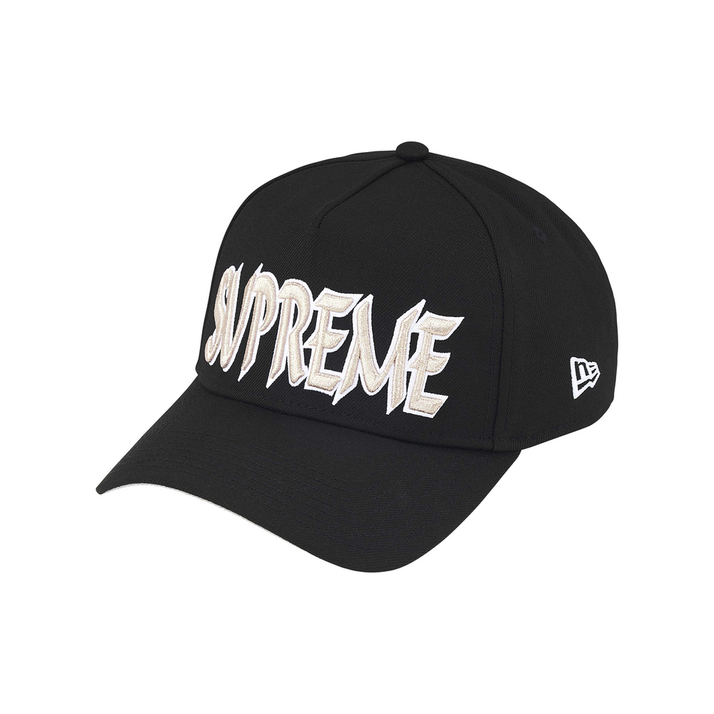 Supreme Sharp Spellout Adjustable New Era Cap Black (FW25)
