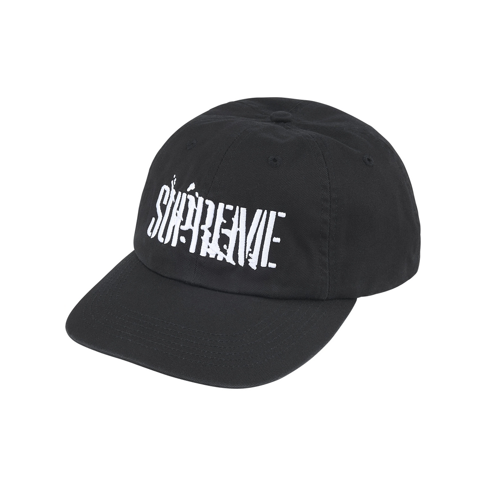 Supreme Splatter 6-Panel Cap Black (FW25)