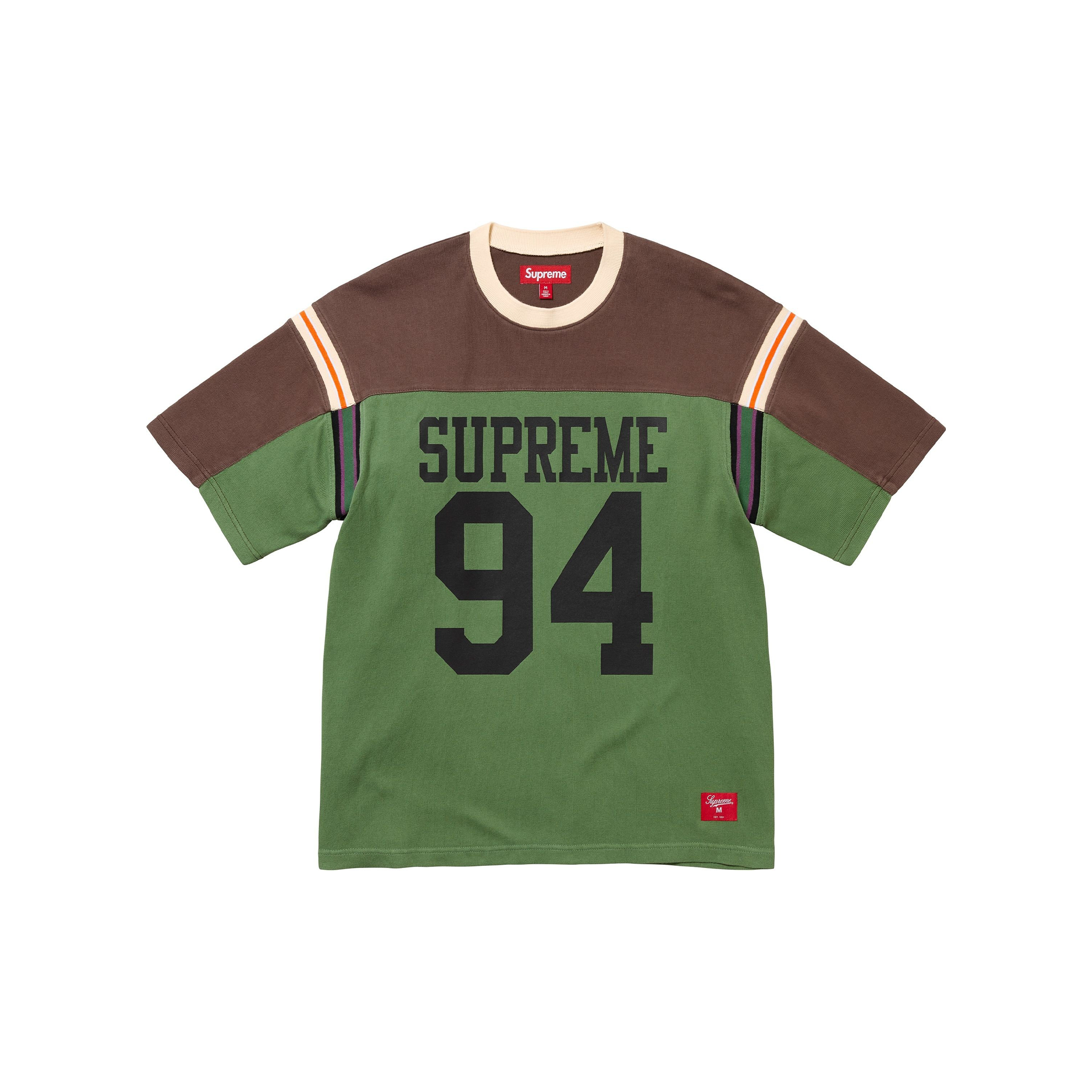 Supreme Split Short Sleeved Football Tee Green (SS25) – STEALPLUG KL