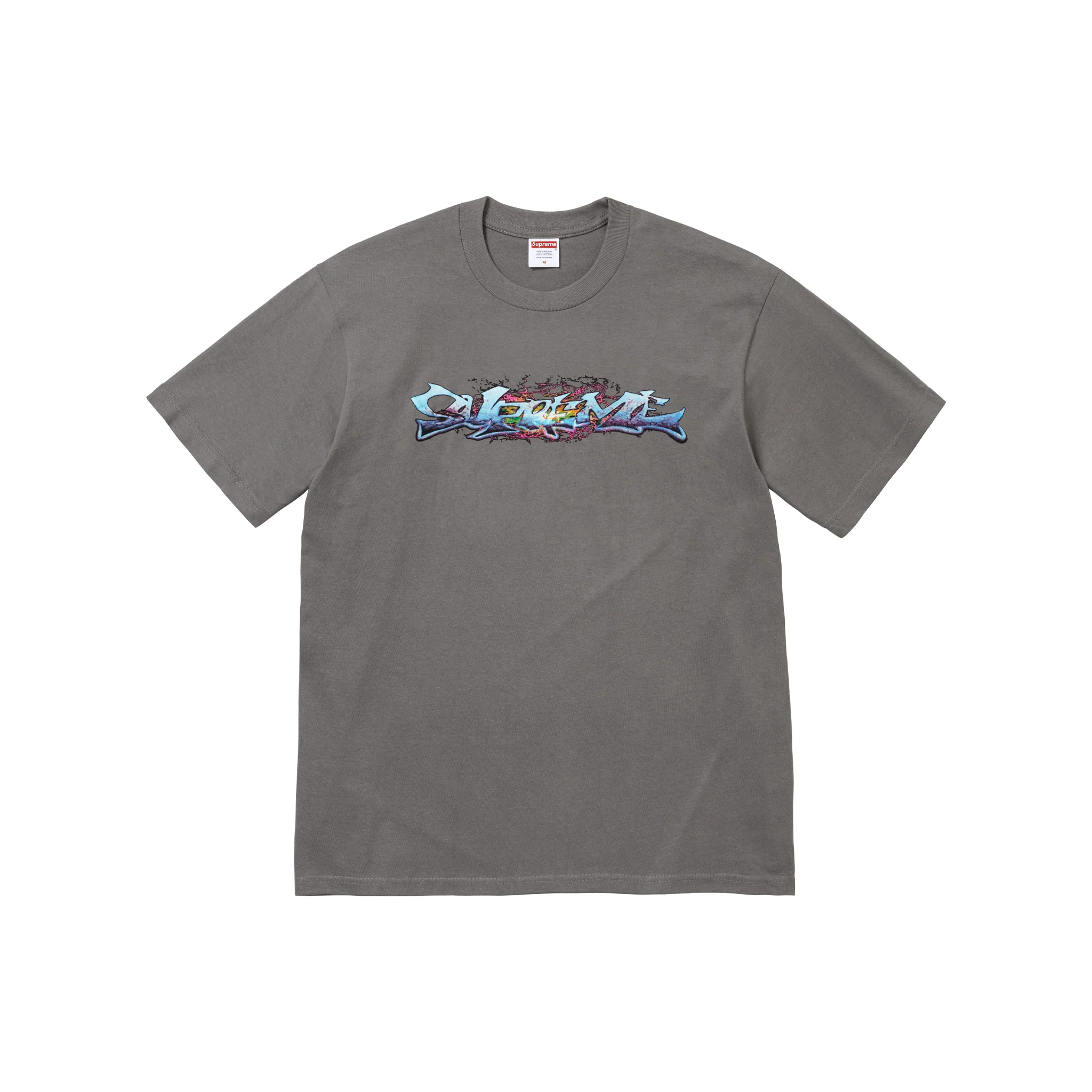 Supreme Tag Tee Mサイズ グレー Supreme Tag Tee Charcoal (FW25) – STEALPLUG KL