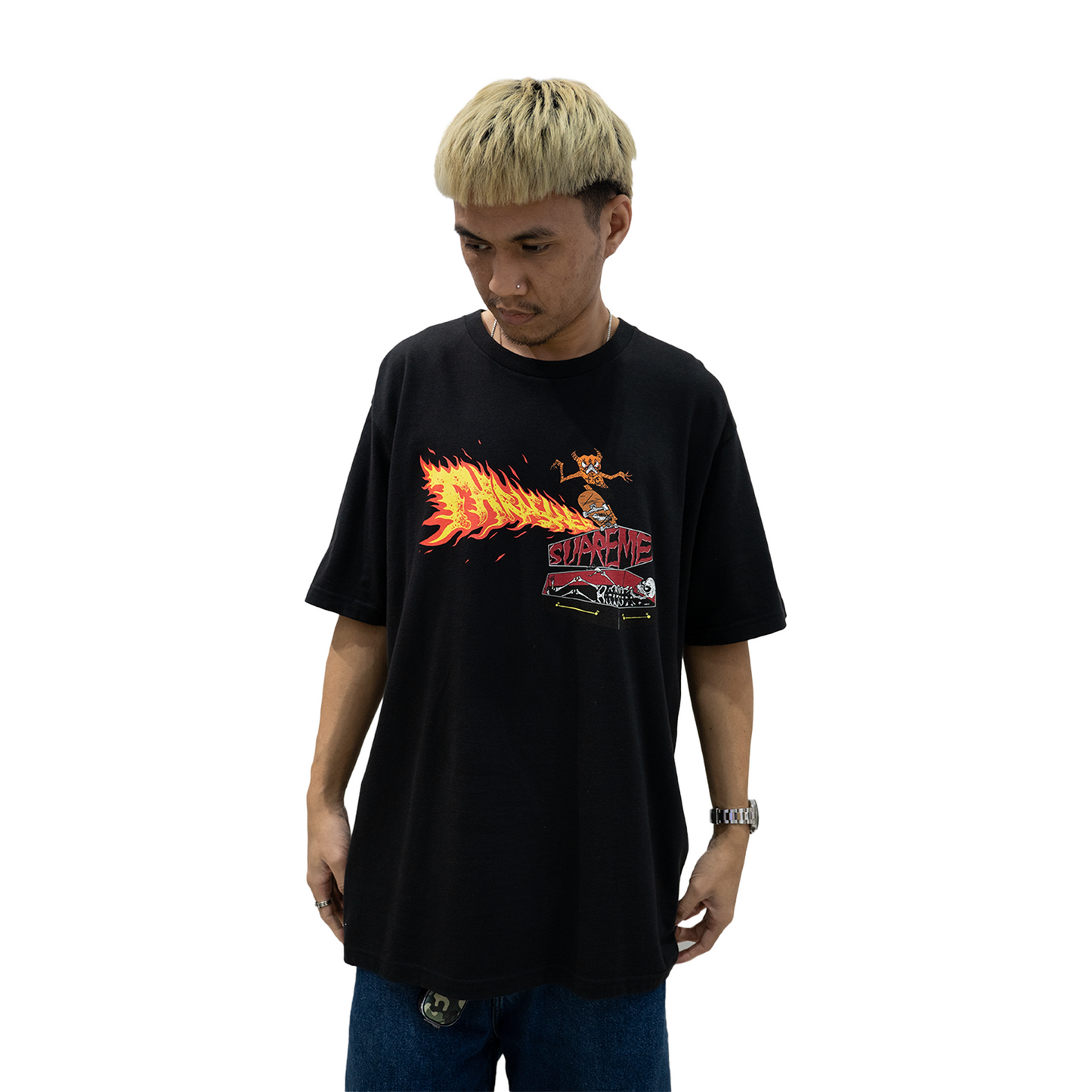Supreme Thrasher Back Tail Tee Black (FW24)