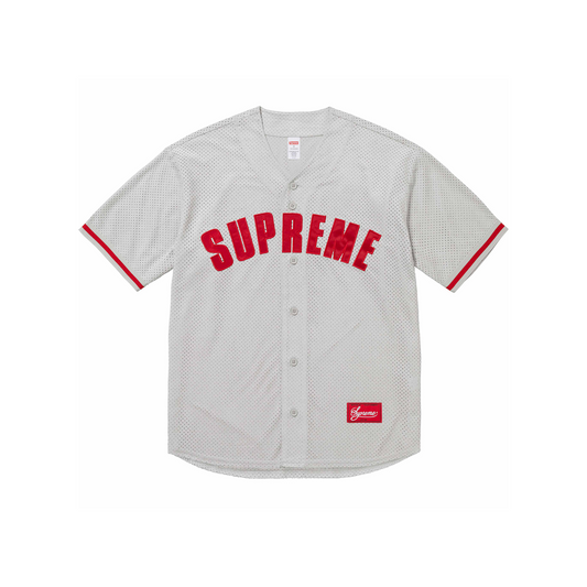 Supreme Ultrasuede Mesh Baseball Jersey Grey (SS24)