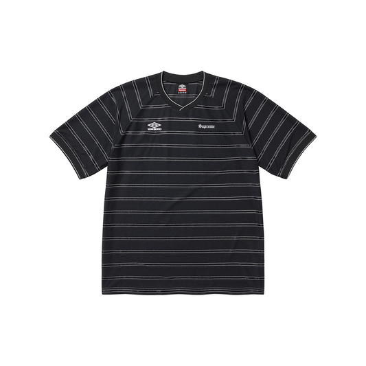Supreme Umbro Stripe Soccer Jersey Black (SS25)