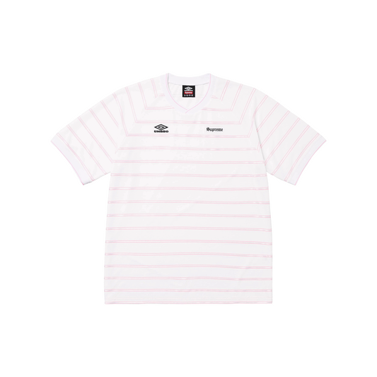 Supreme Umbro Stripe Soccer Jersey White (SS25)