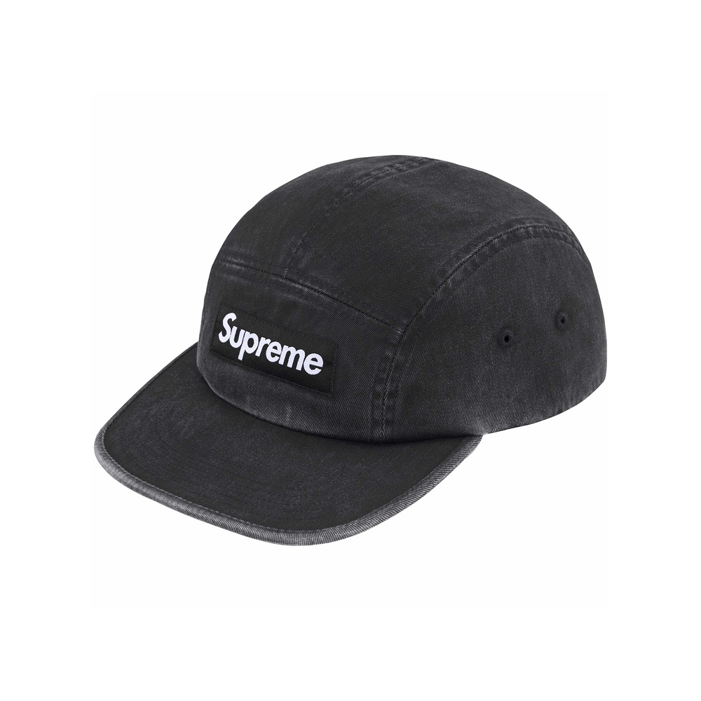 Supreme Washed Chino Twill Camp Cap Black (SS25)