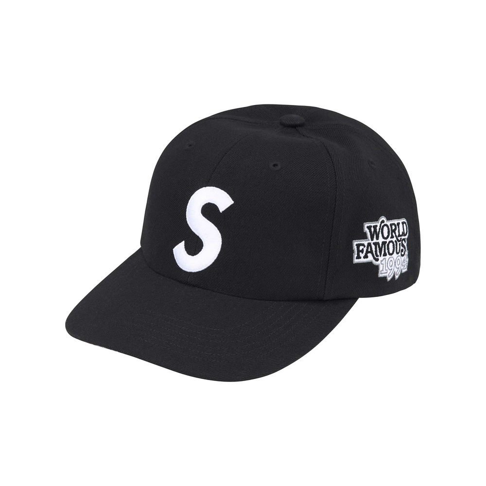 Supreme World Famous S Logo 6-Panel Black (SS25)