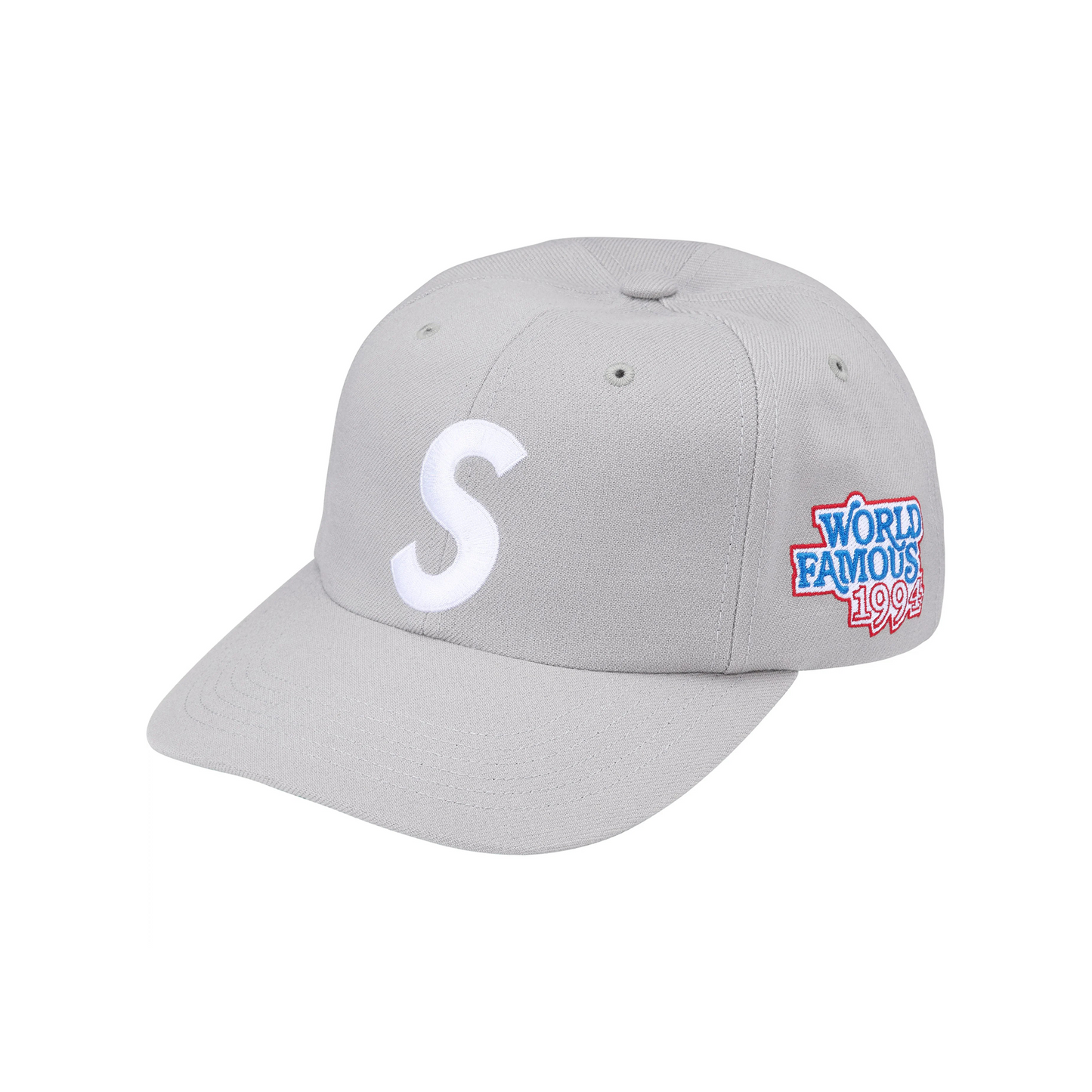 Supreme World Famous S Logo 6-Panel Grey (SS25)