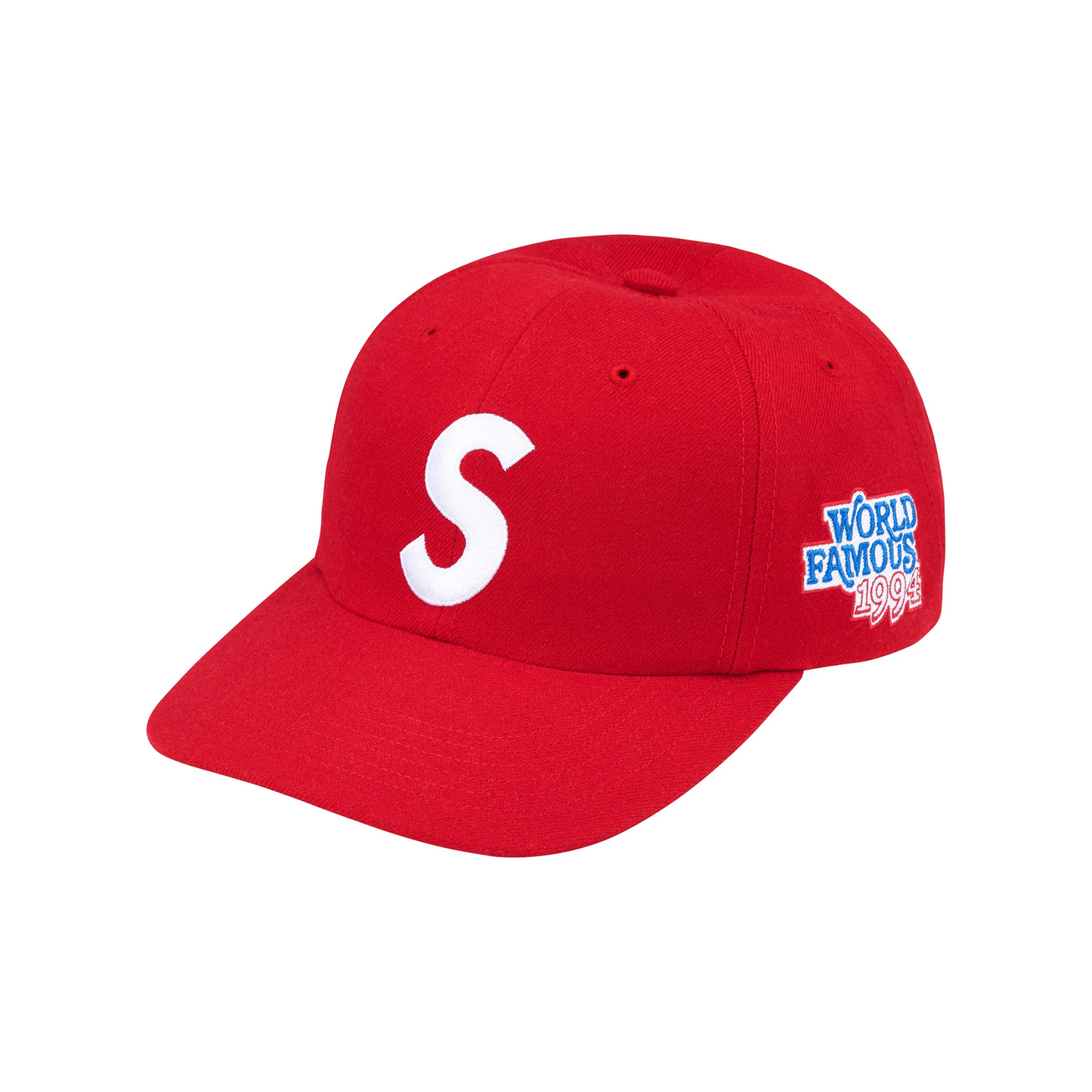 Supreme World Famous S Logo 6-Panel Red (SS25)