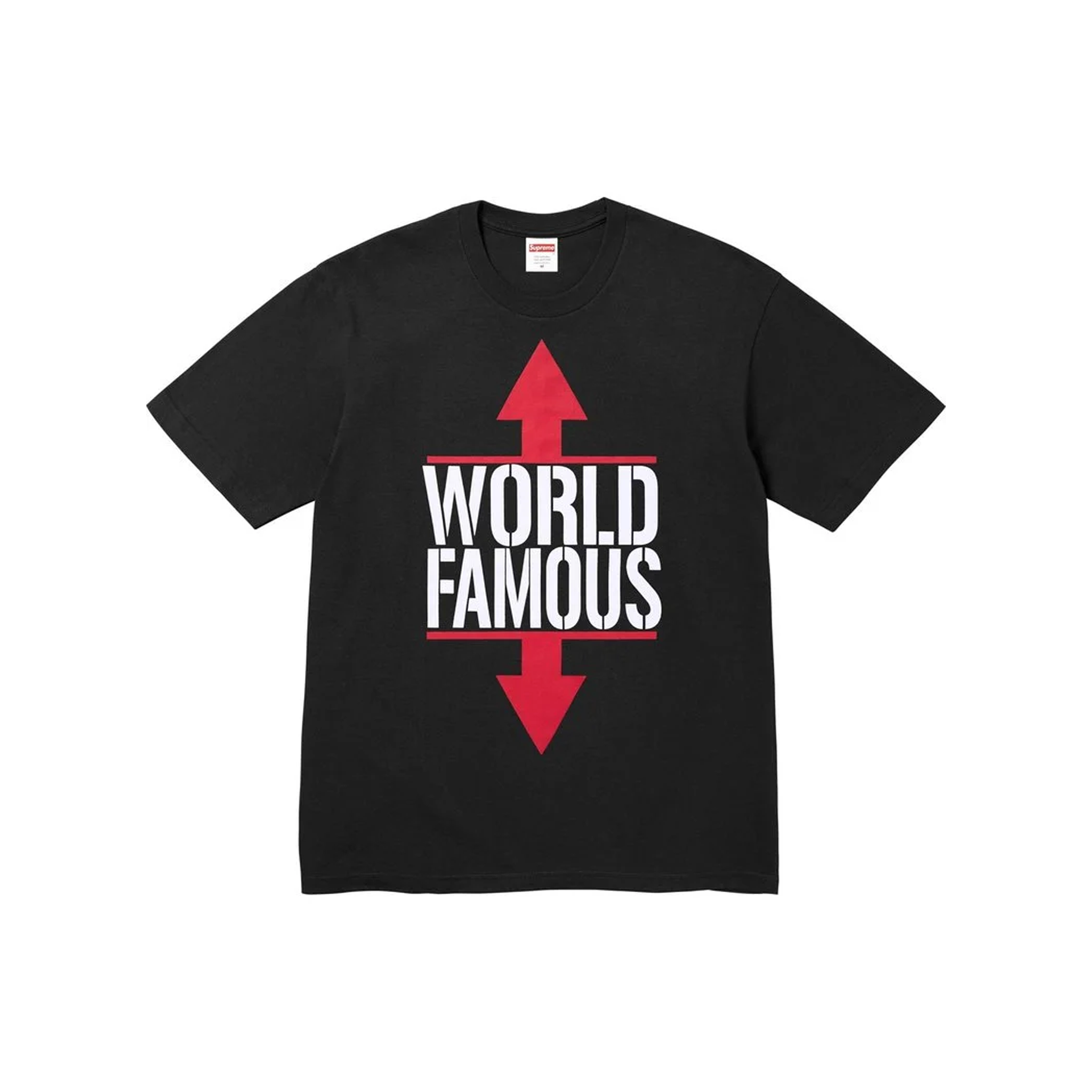 Supreme World Famous Tee Black (SS26) – STEALPLUG KL