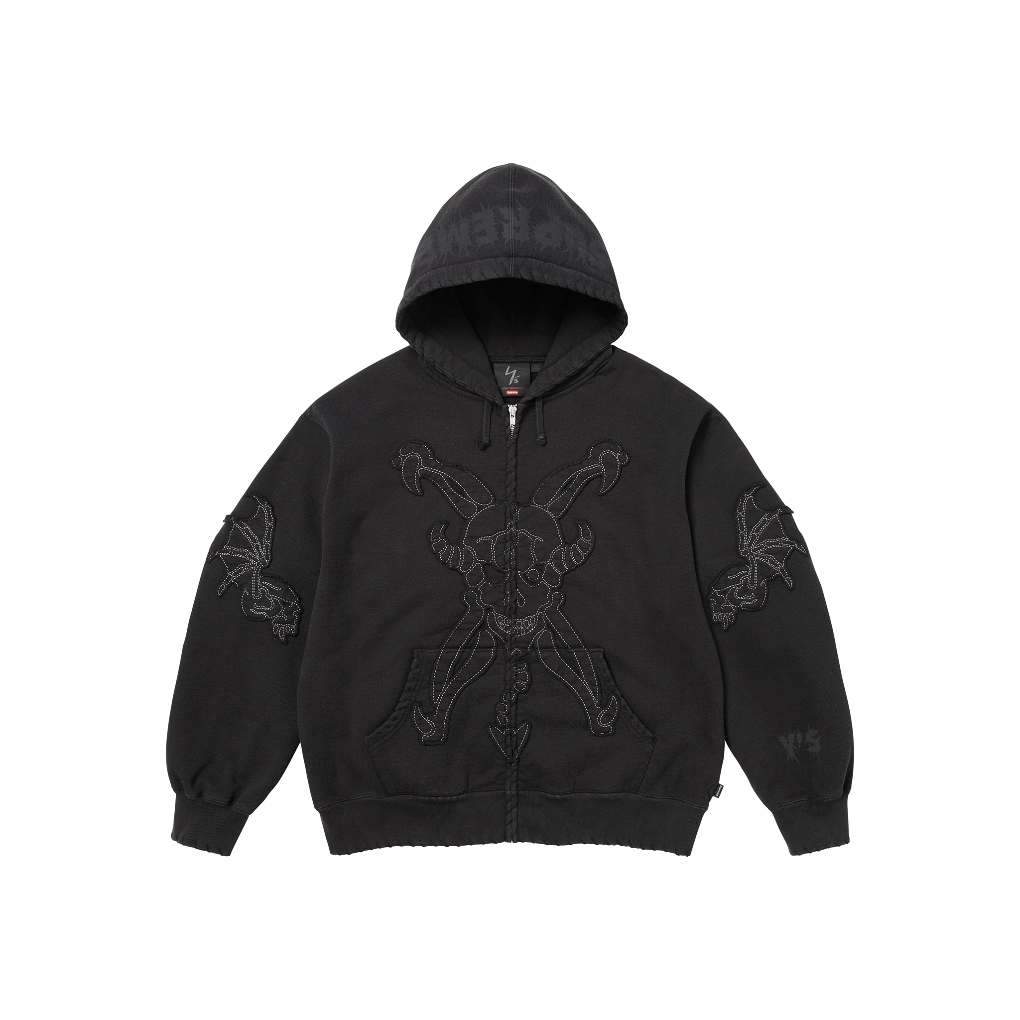 Supreme Y's by Yohji Yamamoto Zip Up Hoodie Black (FW25