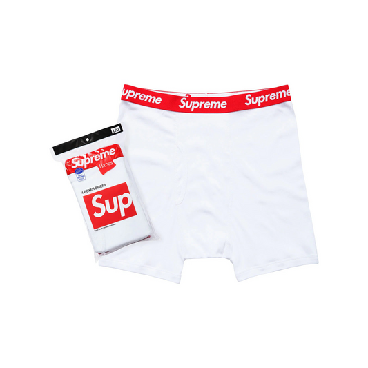 Supreme Hanes Boxer Briefs (4 Pack) White (FW24)