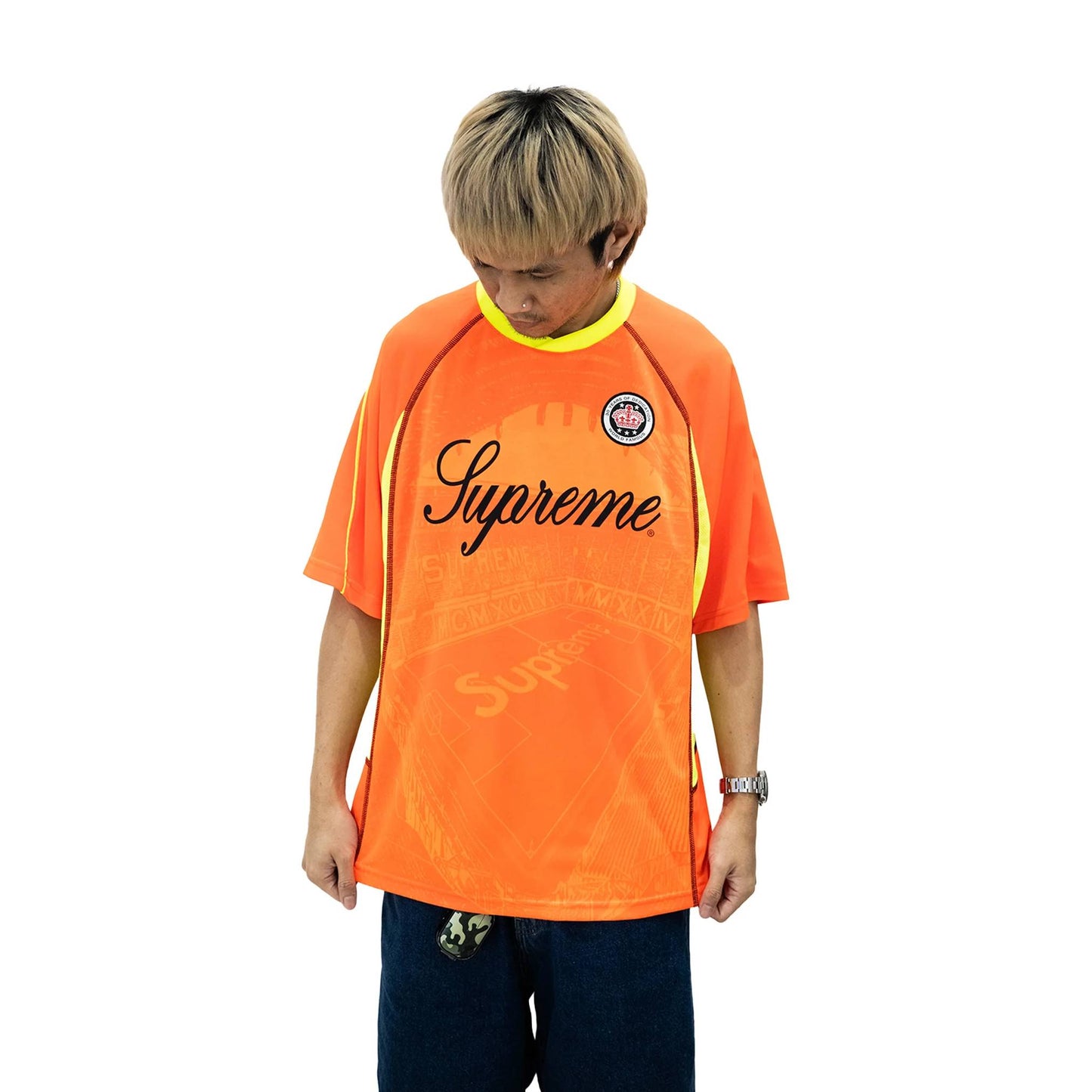 Supreme Jacquard Soccer Jersey Orange (SS24)
