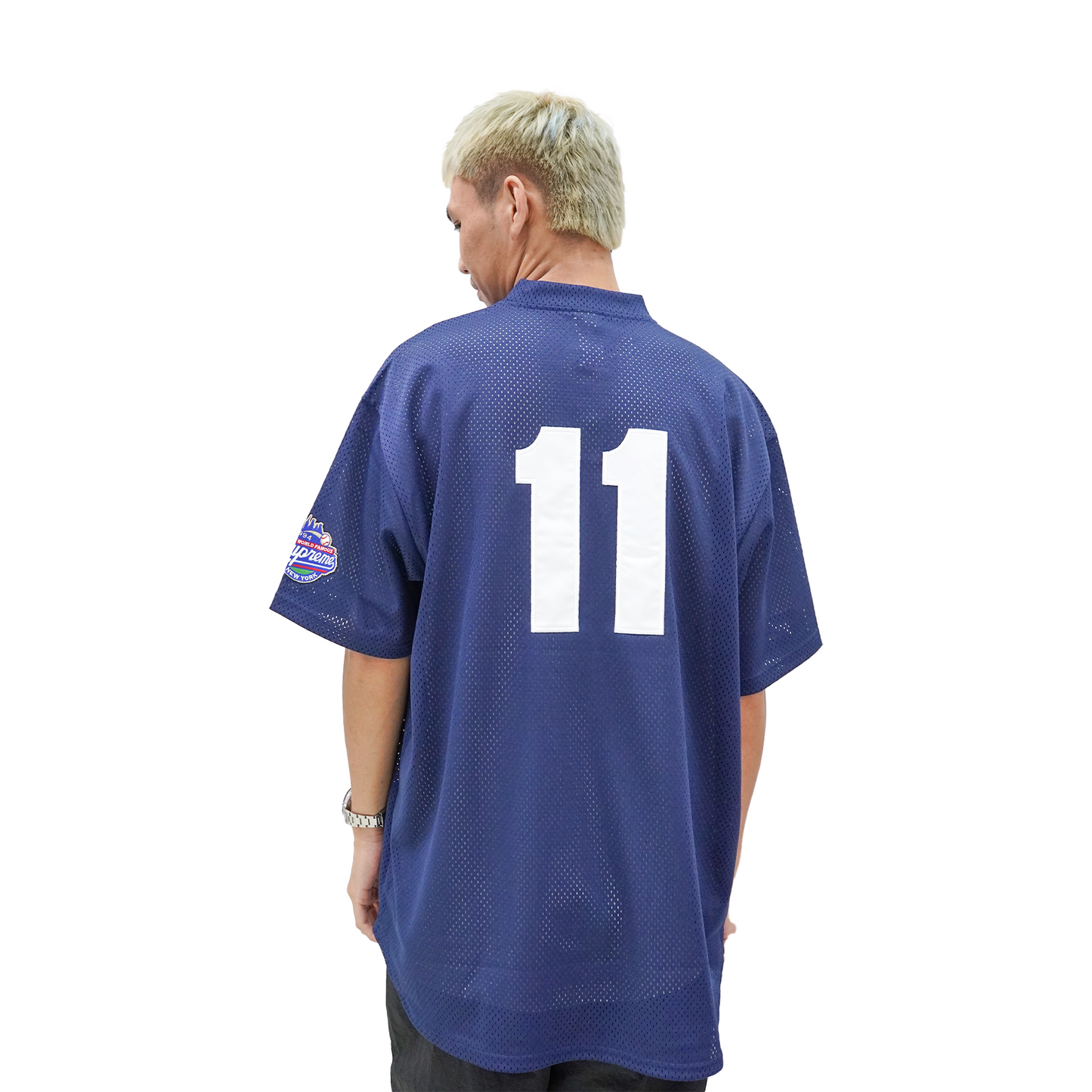 Supreme S Logo Baseball Henley Jersey Navy (FW24)