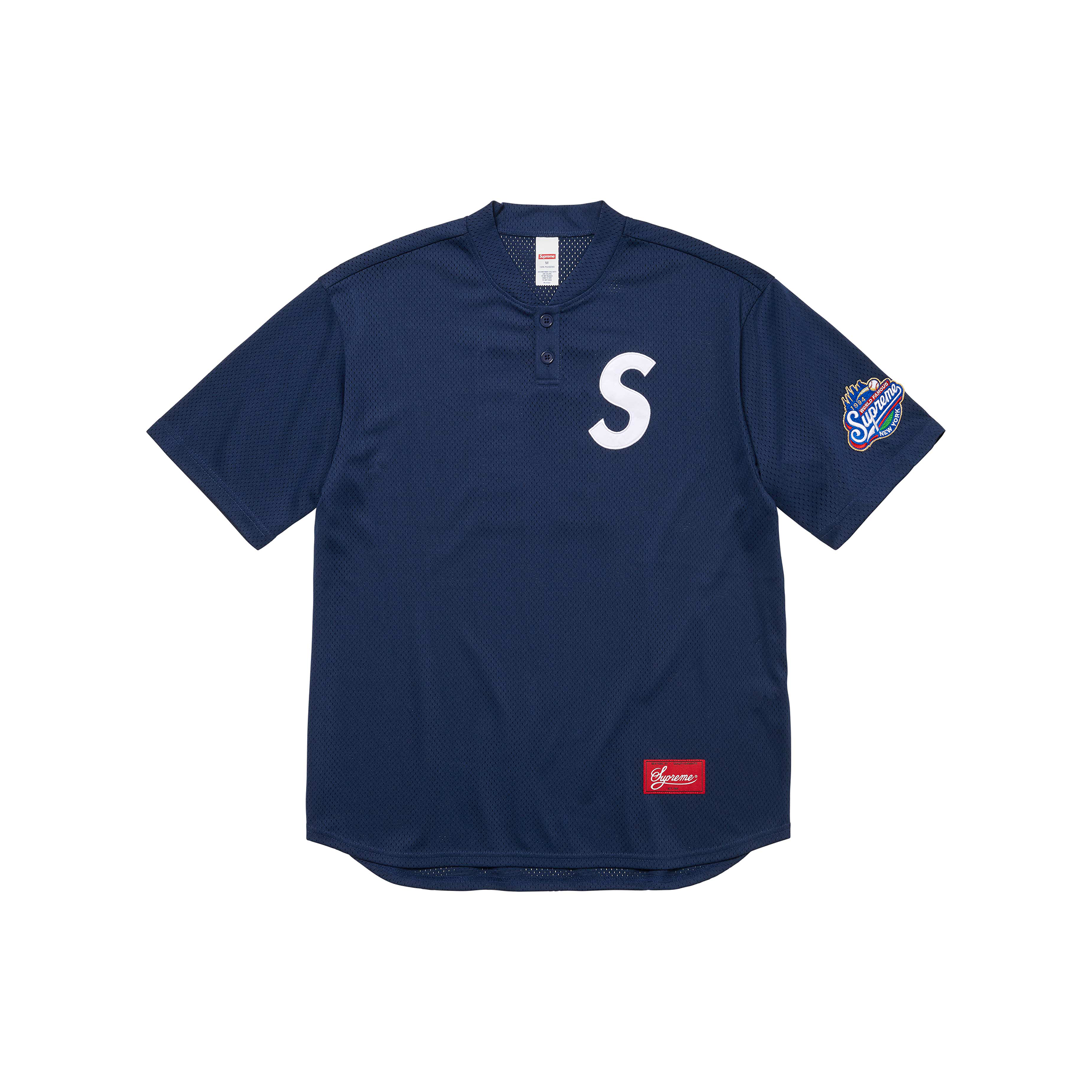 Supreme S Logo Baseball Henley Jersey Navy (FW24) – STEALPLUG KL Supreme S Logo Baseball Henley Jersey Navy (FW24) – STEALPLUG KL