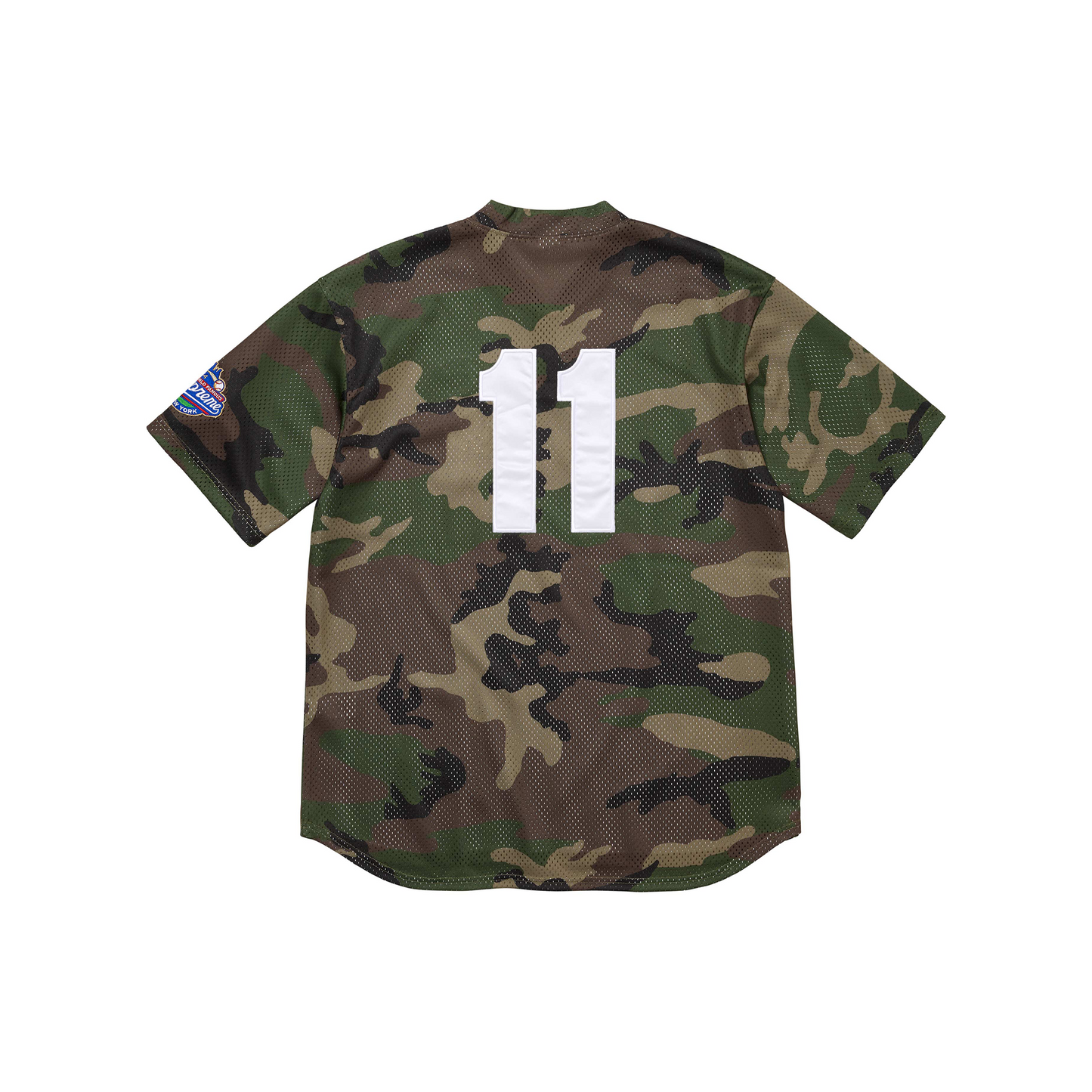 Supreme S Logo Baseball Henley Jersey Woodland Camo (FW24)