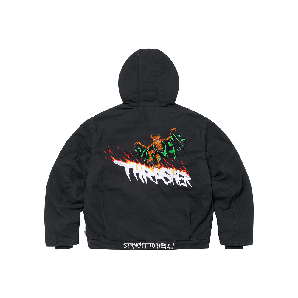 Supreme Thrasher Hooded Work Jacket Black (FW24)
