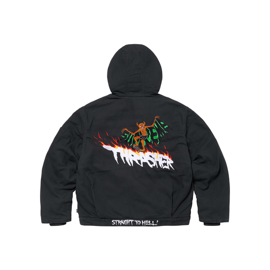 Supreme Thrasher Hooded Work Jacket Black (FW24)