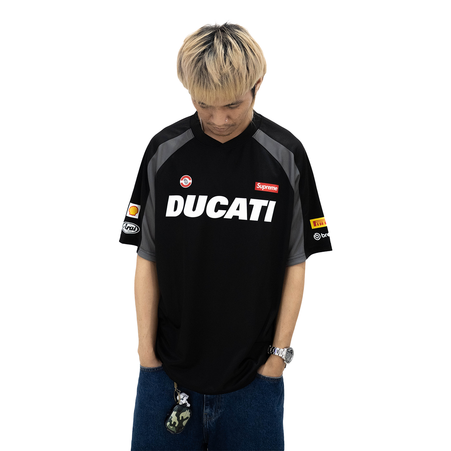 Supreme x Ducati Soccer Jersey Black (SS24)