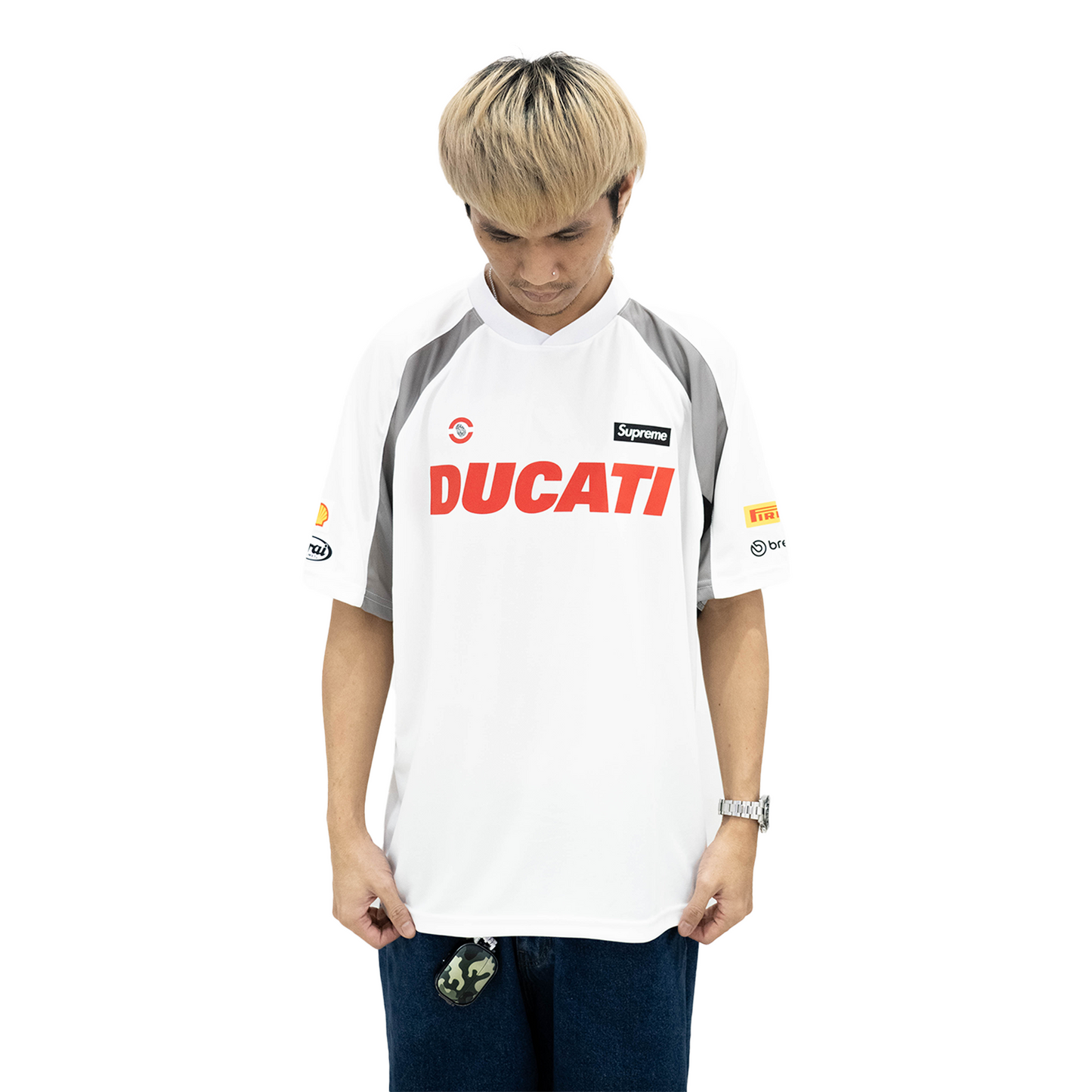 Supreme x Ducati Soccer Jersey White (SS24)