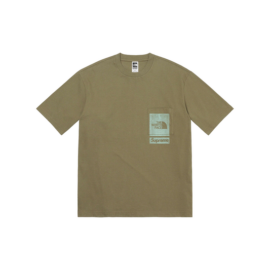 Supreme x THE NORTH FACE Printed Pocket Tee Olive (SS23)