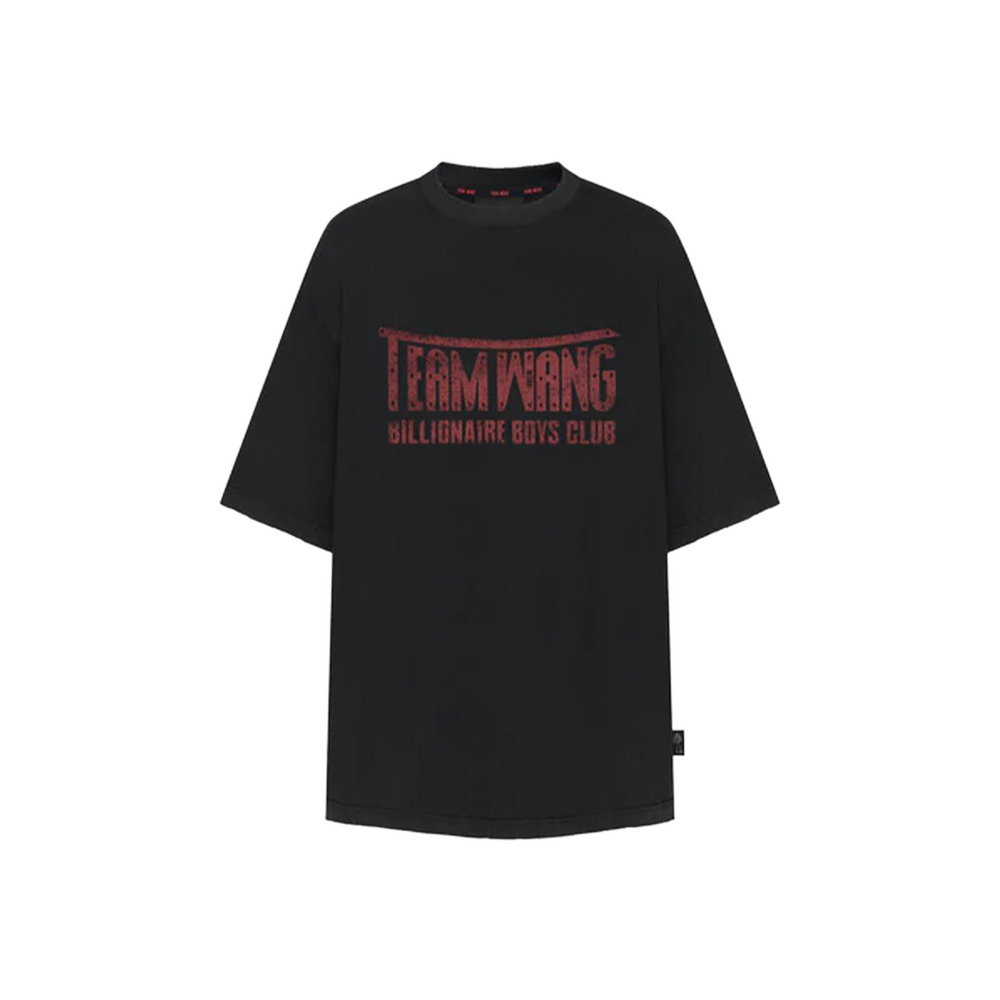 TEAM WANG design x Billionaire Boys Club "LIFE IS A RACE" Washed Tee Black (SS25)