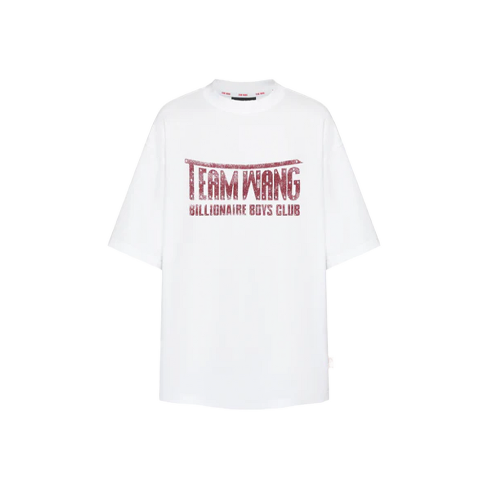 TEAM WANG design x Billionaire Boys Club "LIFE IS A RACE" Washed Tee White (SS25)