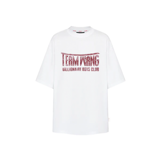 TEAM WANG design x Billionaire Boys Club "LIFE IS A RACE" Washed Tee White (SS25)
