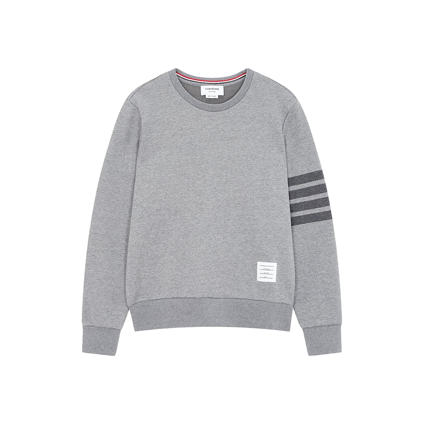 THOM BROWNE Classic Loopback 4-Bar Relaxed Sweatshirt Medium Grey (SS23)