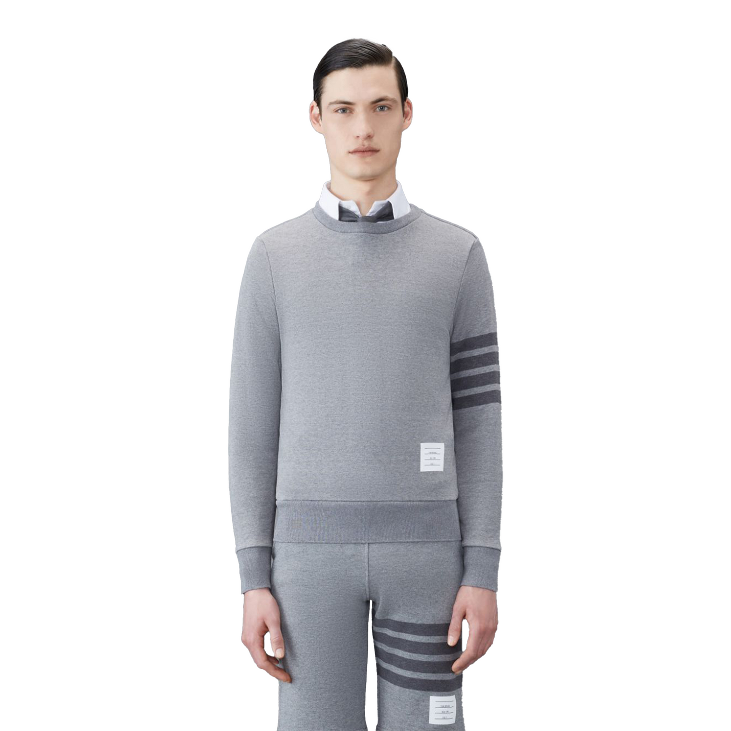 THOM BROWNE Classic Loopback 4-Bar Relaxed Sweatshirt Medium Grey (SS23)