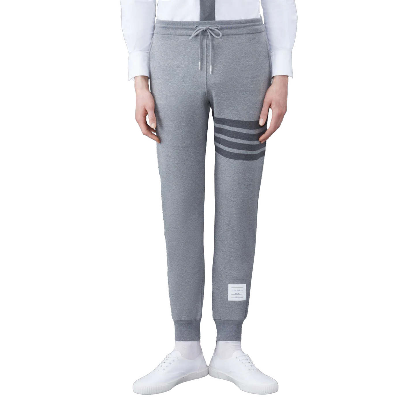 THOM BROWNE Classic Loopback 4-Bar Sweatpants Medium Grey (SS23)