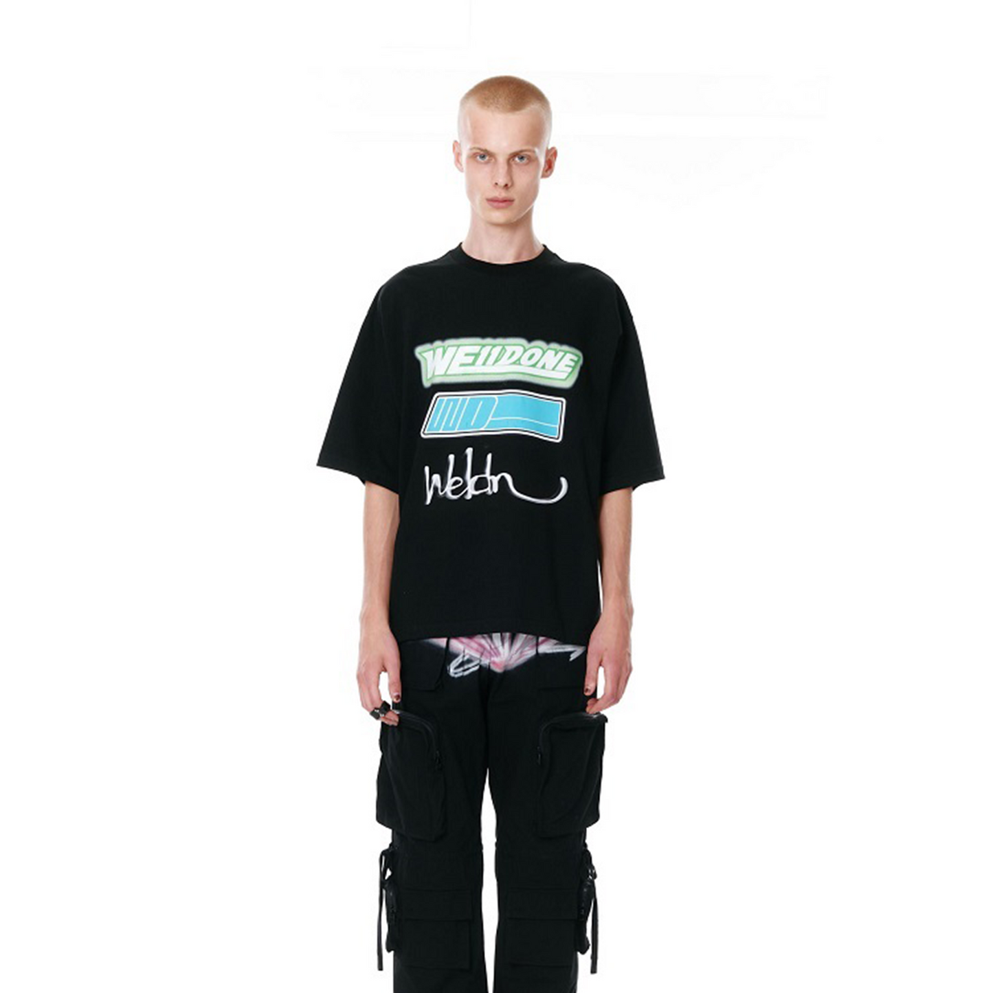 WE11DONE 3-New Logo Tee Black (SS24)