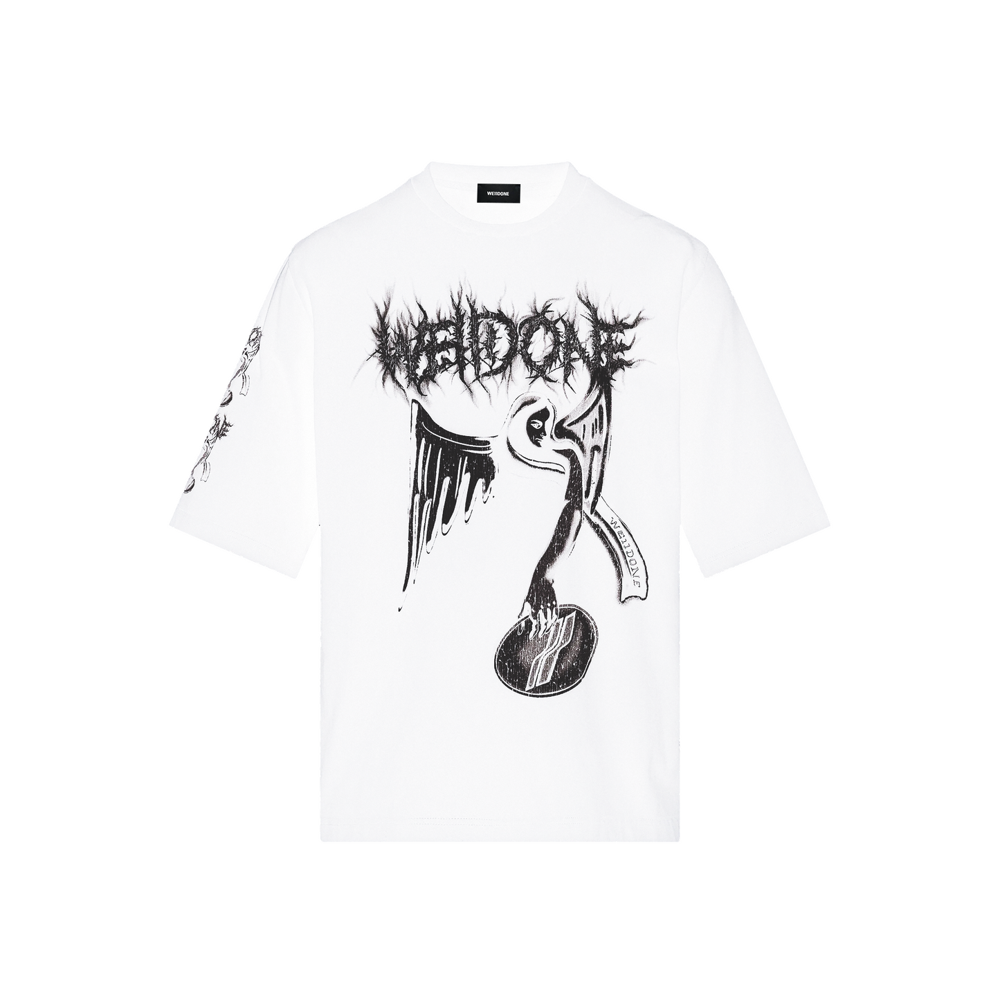 WE11DONE Crack Angel Print Tee White (SS24)